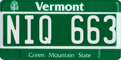 VT license plate NIQ663