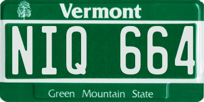 VT license plate NIQ664