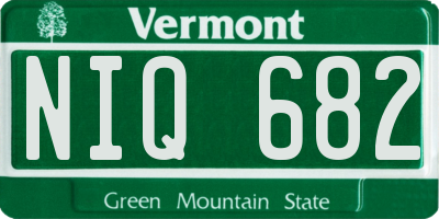 VT license plate NIQ682