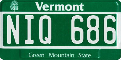 VT license plate NIQ686
