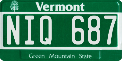 VT license plate NIQ687