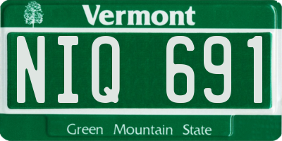 VT license plate NIQ691