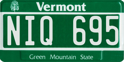 VT license plate NIQ695