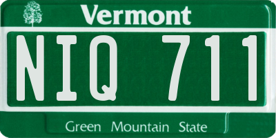 VT license plate NIQ711