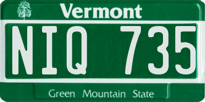 VT license plate NIQ735