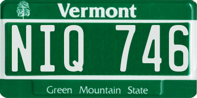 VT license plate NIQ746