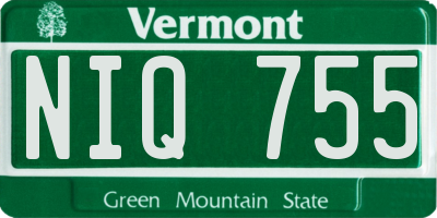 VT license plate NIQ755