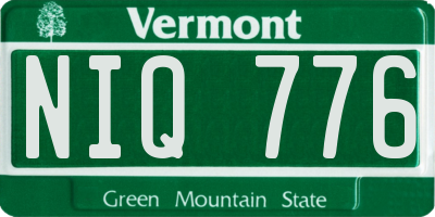 VT license plate NIQ776