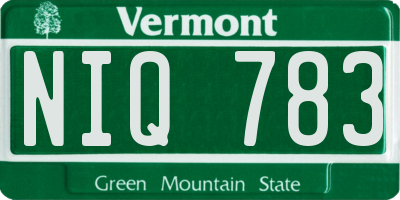 VT license plate NIQ783