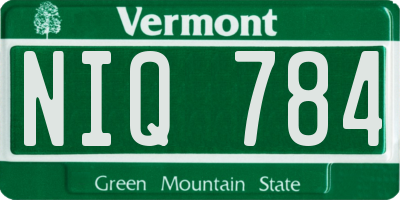 VT license plate NIQ784
