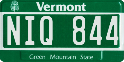 VT license plate NIQ844