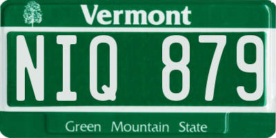 VT license plate NIQ879