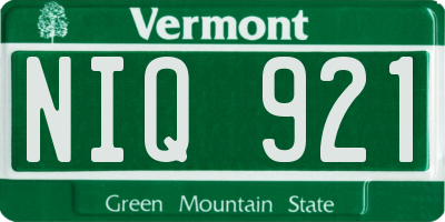 VT license plate NIQ921