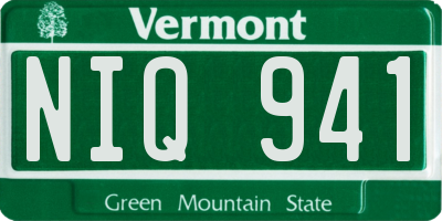 VT license plate NIQ941