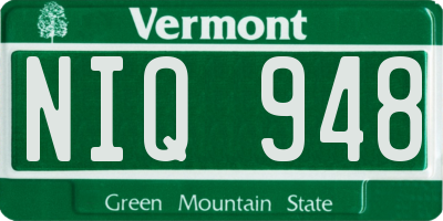VT license plate NIQ948