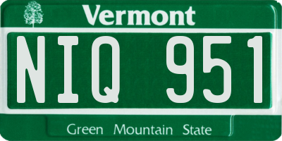 VT license plate NIQ951