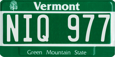 VT license plate NIQ977