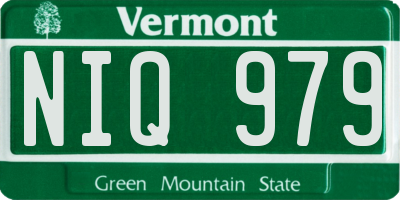 VT license plate NIQ979