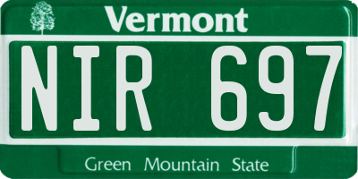 VT license plate NIR697