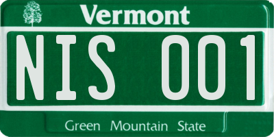VT license plate NIS001