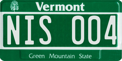 VT license plate NIS004