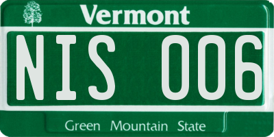 VT license plate NIS006
