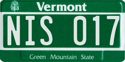 VT license plate NIS017