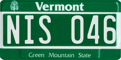 VT license plate NIS046