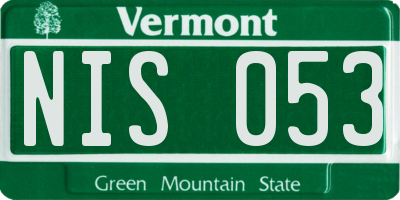 VT license plate NIS053