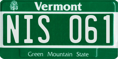VT license plate NIS061