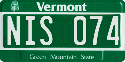 VT license plate NIS074