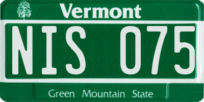 VT license plate NIS075