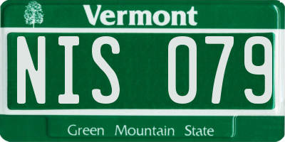 VT license plate NIS079