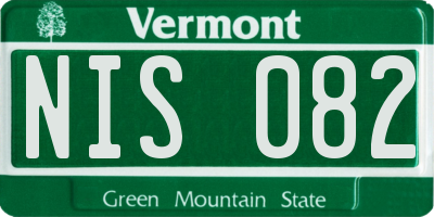VT license plate NIS082