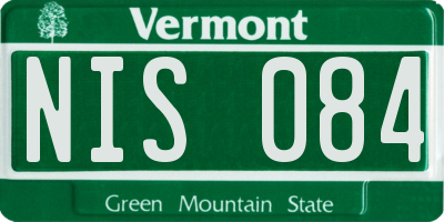 VT license plate NIS084