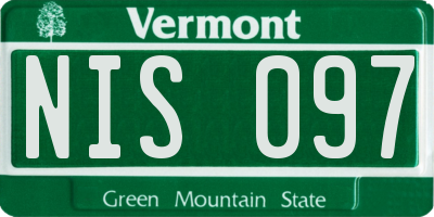 VT license plate NIS097