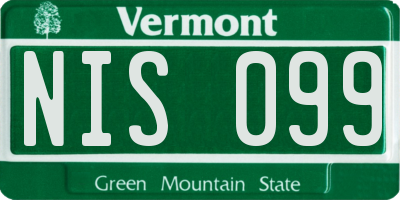 VT license plate NIS099