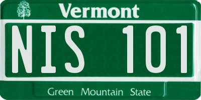 VT license plate NIS101