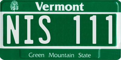 VT license plate NIS111