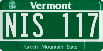 VT license plate NIS117