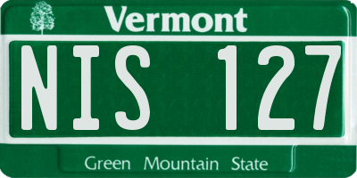 VT license plate NIS127