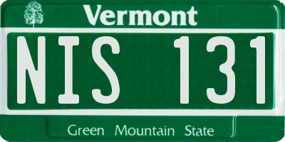 VT license plate NIS131
