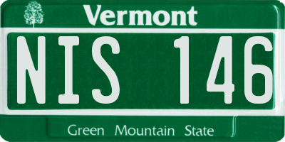 VT license plate NIS146