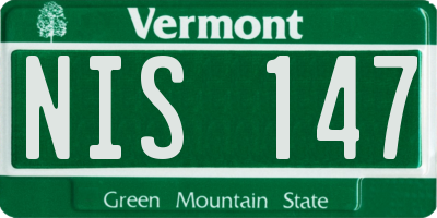 VT license plate NIS147