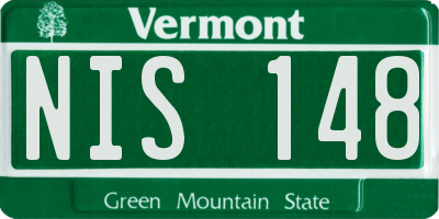 VT license plate NIS148