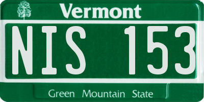 VT license plate NIS153