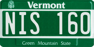 VT license plate NIS160