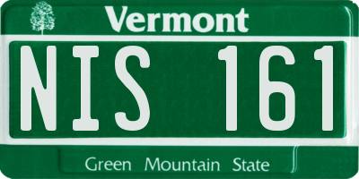 VT license plate NIS161