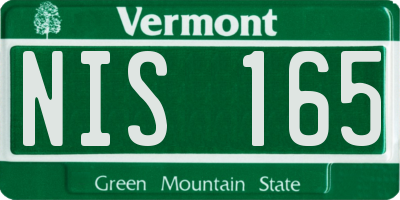 VT license plate NIS165