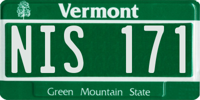 VT license plate NIS171